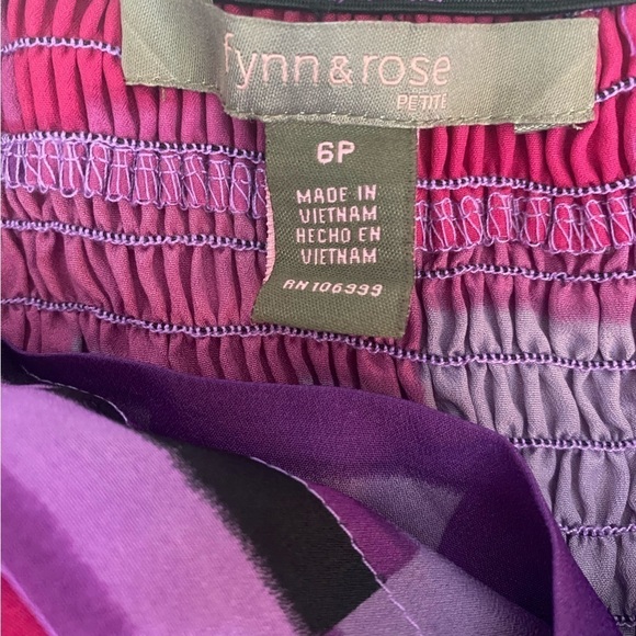 Fynn and Rose Strapless Summer Wedding Guest Cocktail Pink Purple Mini Dress - Picture 7 of 8